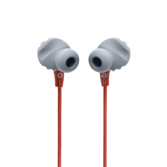 JBL Endurance Run 2 Wired - Coral Orange - Waterproof Wired Sports In-Ear Headphones - Back